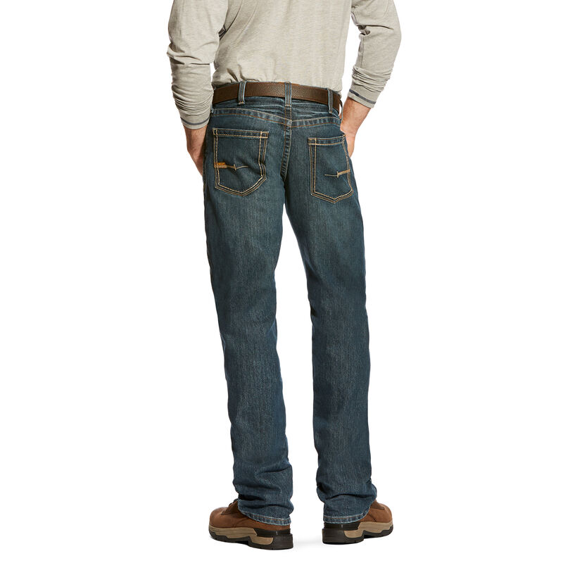 Ariat Work: Rebar M5 Slim DuraStretch Edge Stackable Straight Leg Pantalones Vaqueros Hombre - Azule